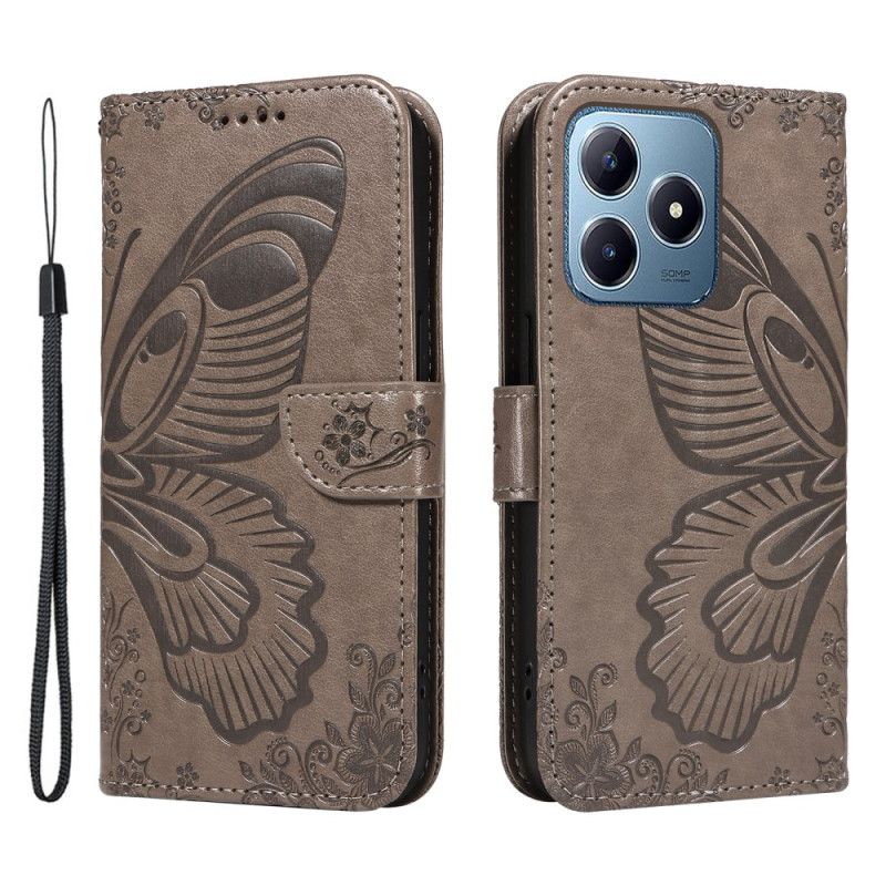 Etui Folio Do Realme Note 60x Graficzny Motyl