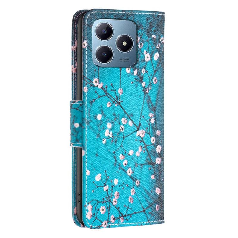 Etui Folio Do Realme Note 60x Kwiaty Śliwy