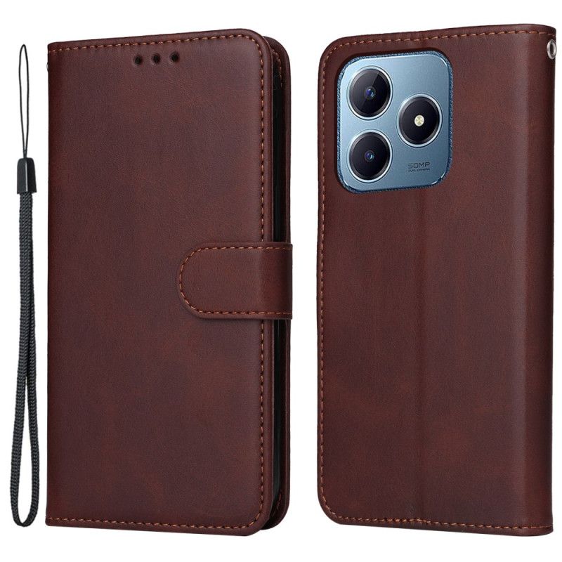 Etui Folio Realme Note 60x Gładki Efekt Skóry