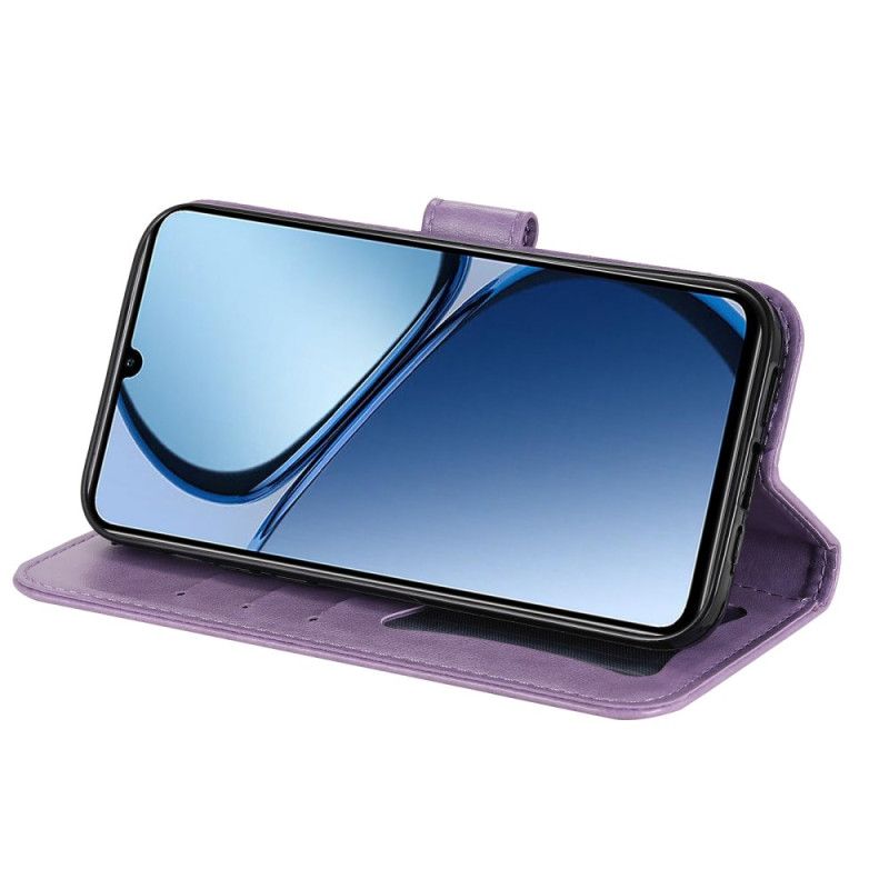 Skórzany Futerał Realme Note 60x Etui Na Telefon Nadruk Mandali