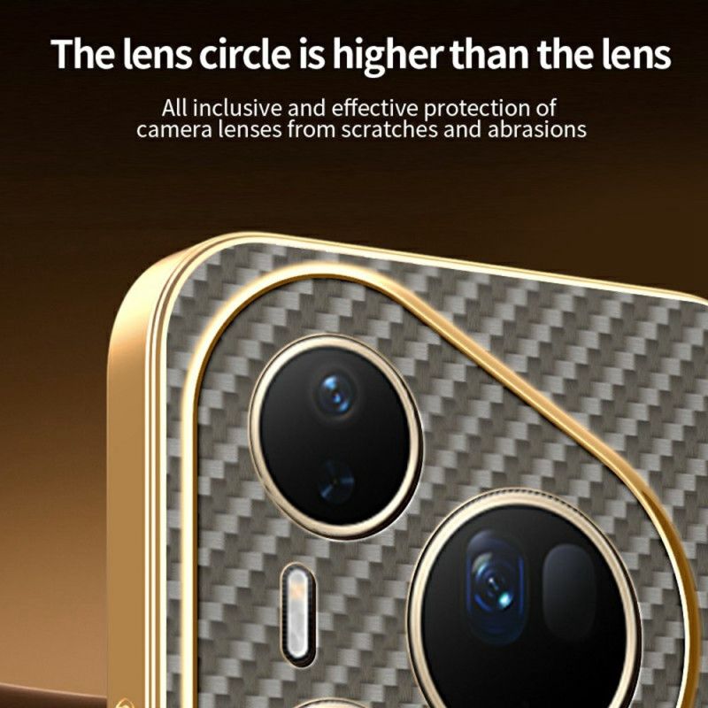 Etui Do Huawei Pura 80 Ultra Tekstura Włókna Węglowego