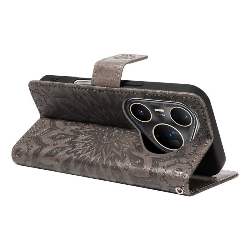 Etui Folio Huawei Pura 80 Ultra Wzór Słonecznika Etui Ochronne