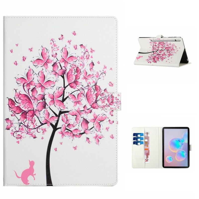 Etui Folio Samsung Galaxy Tab S7 Plus Drzewo I Kot