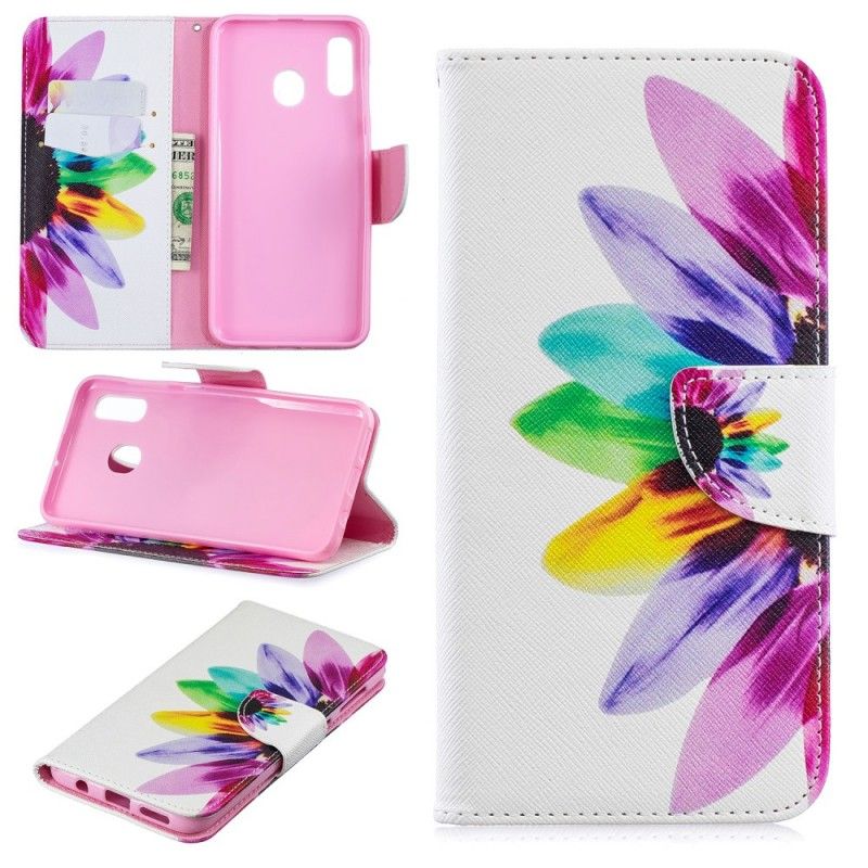 Etui Folio Samsung Galaxy A30 Kwiat Akwareli