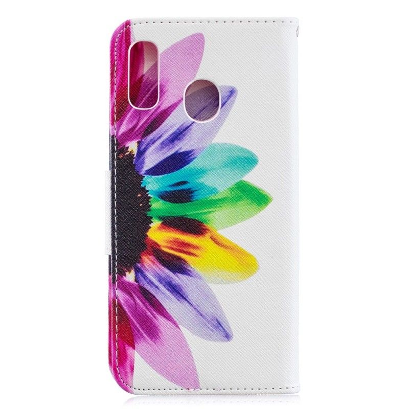 Etui Folio Samsung Galaxy A30 Kwiat Akwareli