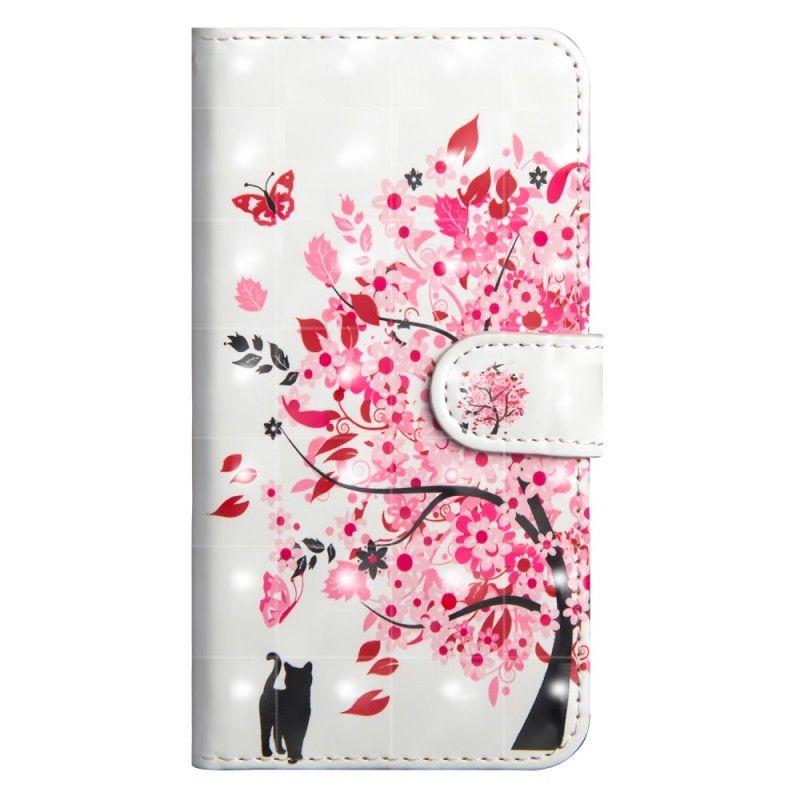Etui Folio Samsung Galaxy A30 Różowe Drzewo Etui Ochronne