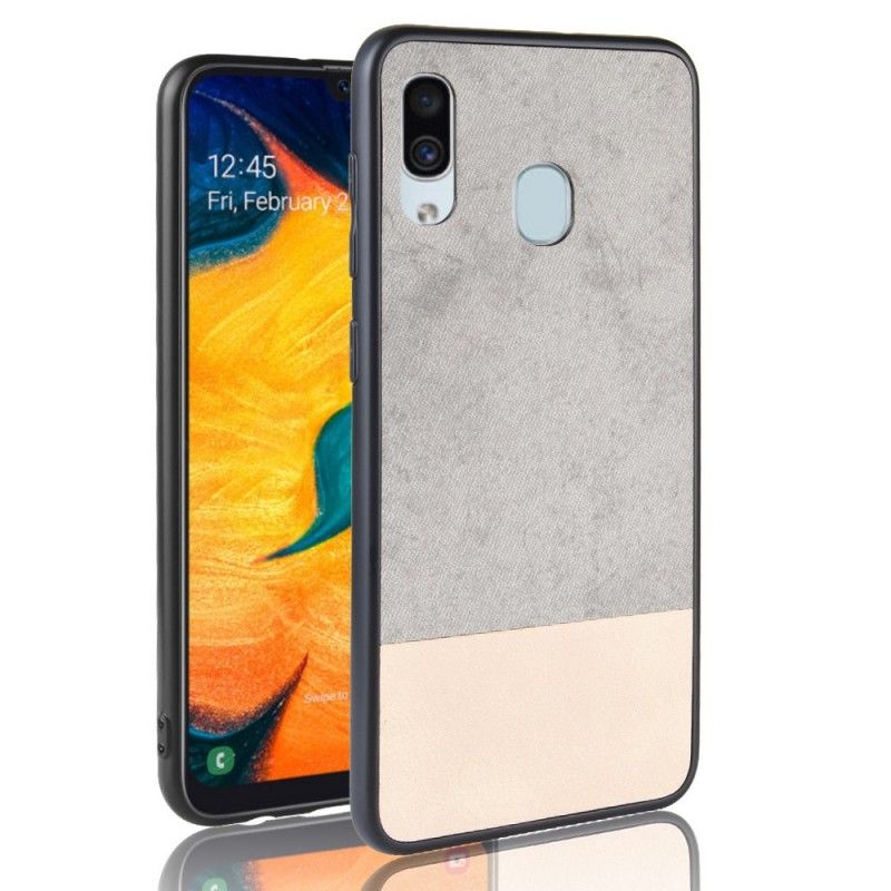 Etui Samsung Galaxy A30 Dwukolorowa Imitacja Skóry Etui Ochronne