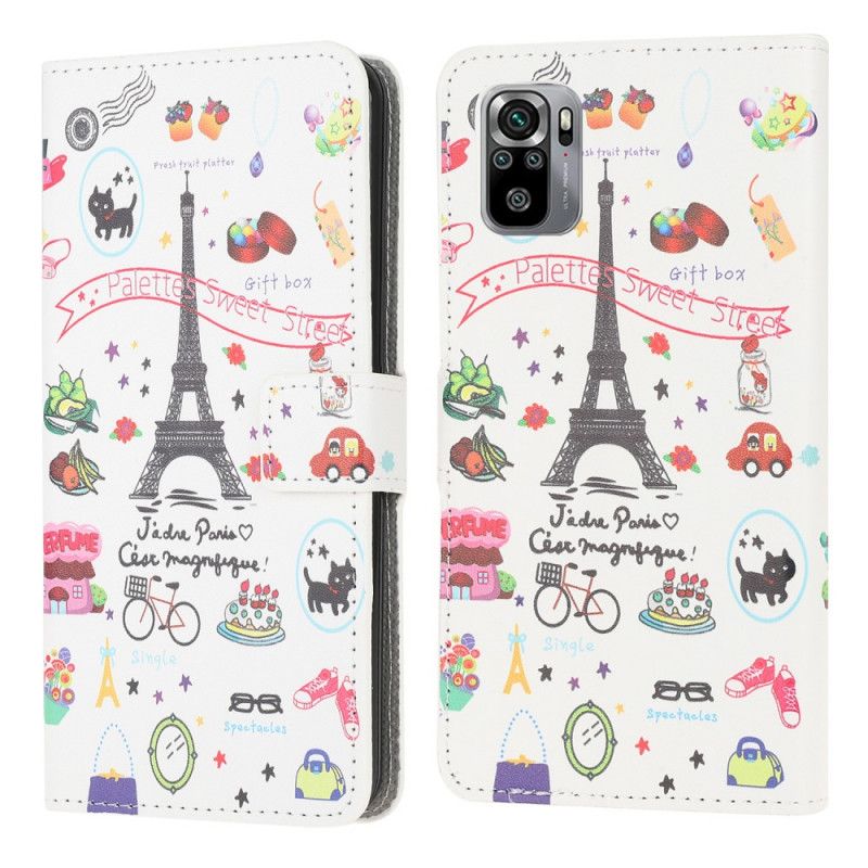 Etui Folio Xiaomi Redmi Note 10 / Note 10S Kocham Paryż Etui Ochronne