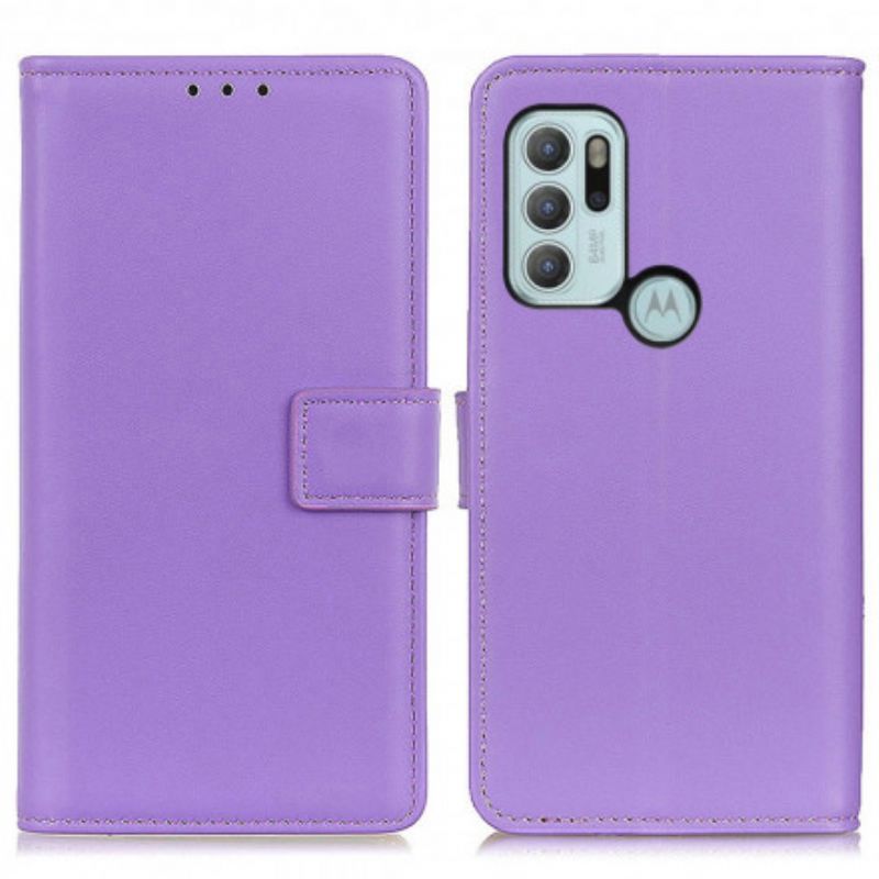 Etui Folio Moto G60s Zwykła Sztuczna Skóra