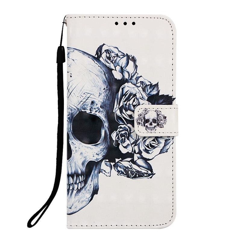 Etui Folio Google Pixel 3A Kwiecista Czaszka