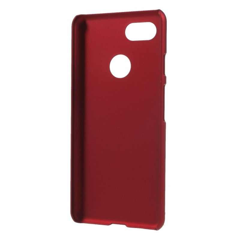 Etui Google Pixel 3 Czerwony Czarny Klasyczny Sztywny Etui Ochronne