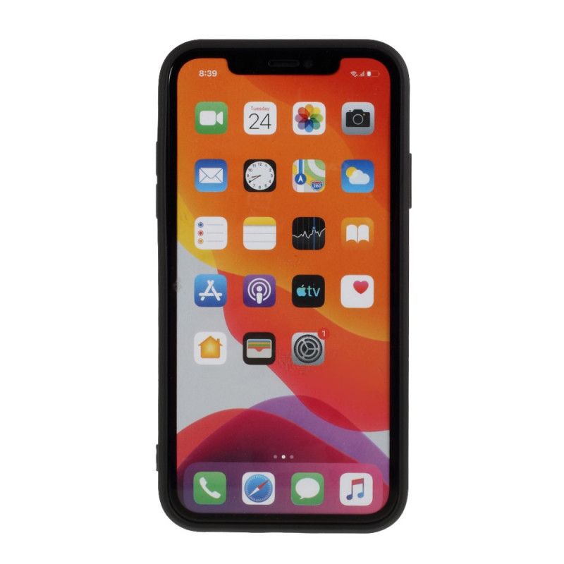 Etui iPhone 11 Czerwony Czarny Matowy Silikon W Czystym Kolorze Etui Ochronne