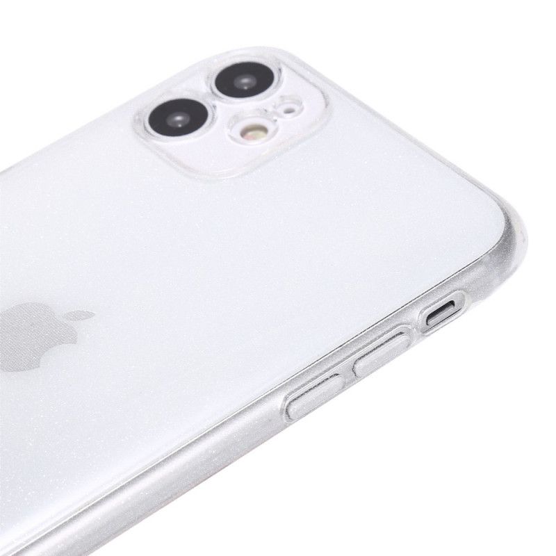 Futerały iPhone 11 Magenta Czarny Etui na Telefon Fluorescencyjny Brokat