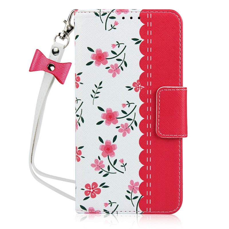 Etui Folio Honor 20 Zielony Magenta Różyczki Stringów