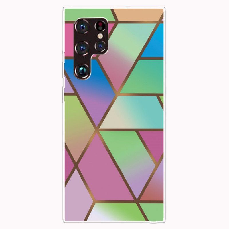 Etui do Samsung Galaxy S22 Ultra 5G Geometryczny Marmur