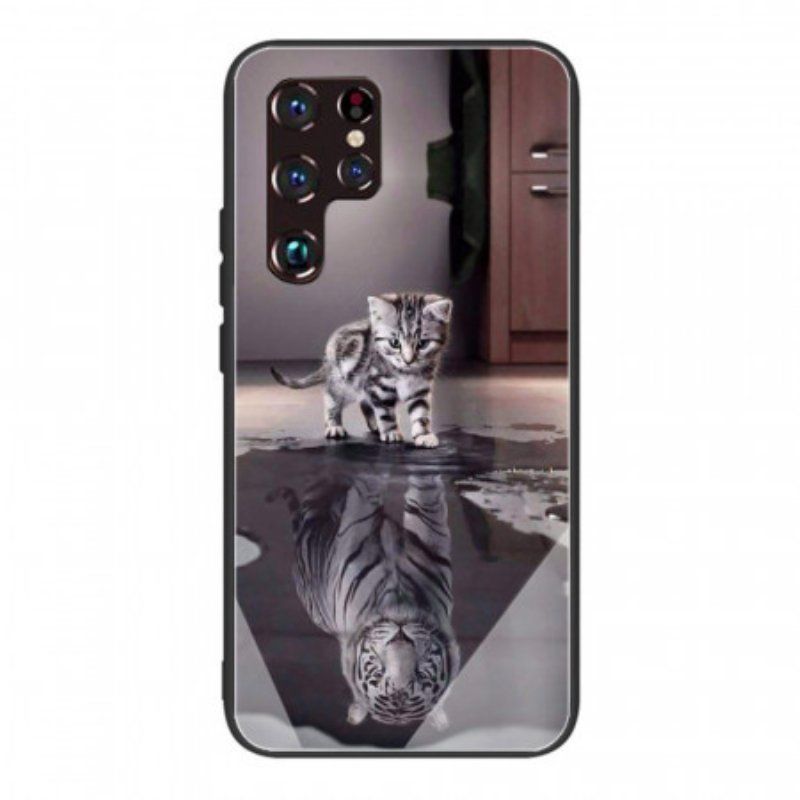 Etui do Samsung Galaxy S22 Ultra 5G Szkło Hartowane Ernest Tygrys