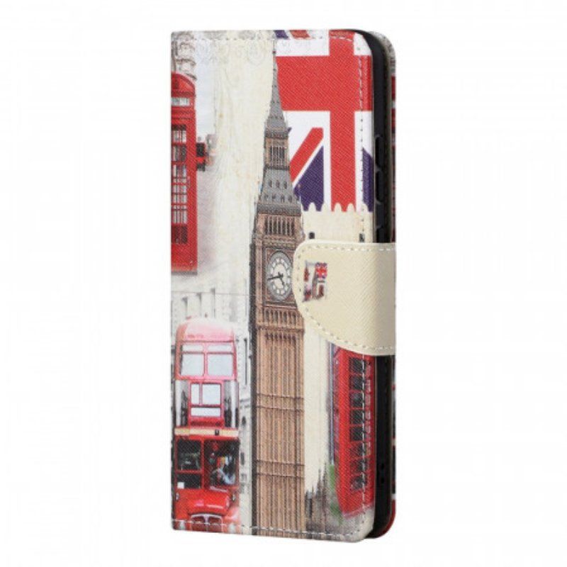 Etui Folio do Samsung Galaxy S22 Ultra 5G Życie W Londynie