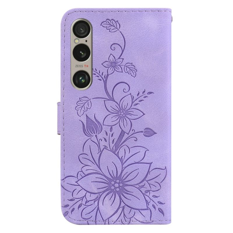 Pokrowce Sony Xperia 1 Vi Kwiatowy Wzór Z Paskiem