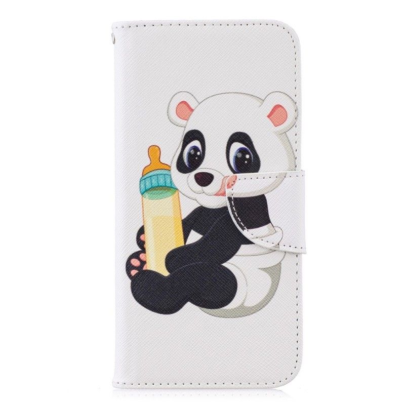 Skórzany Futerał Honor 10 Lite Etui na Telefon Mała Panda