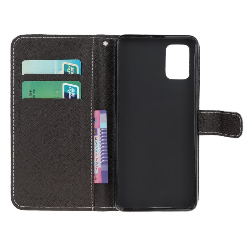 Etui Folio Samsung Galaxy M51 Czarne Oczy Kota Ze Stringami Etui Ochronne