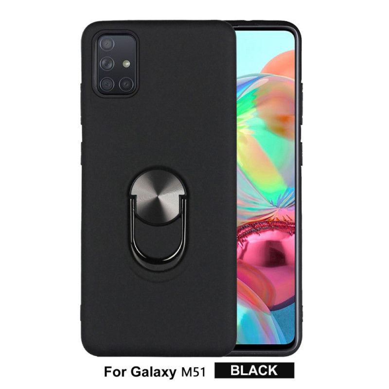 Etui Samsung Galaxy M51 Czerwony Czarny Zdejmowany Z Pierścieniem Podtrzymującym