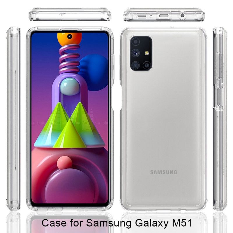 Etui Samsung Galaxy M51 Przezroczysty Czarny Przezroczysty Kryształ Etui Ochronne