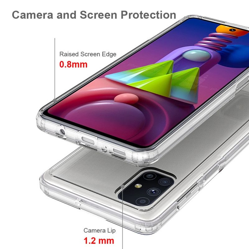 Etui Samsung Galaxy M51 Przezroczysty Czarny Przezroczysty Kryształ Etui Ochronne