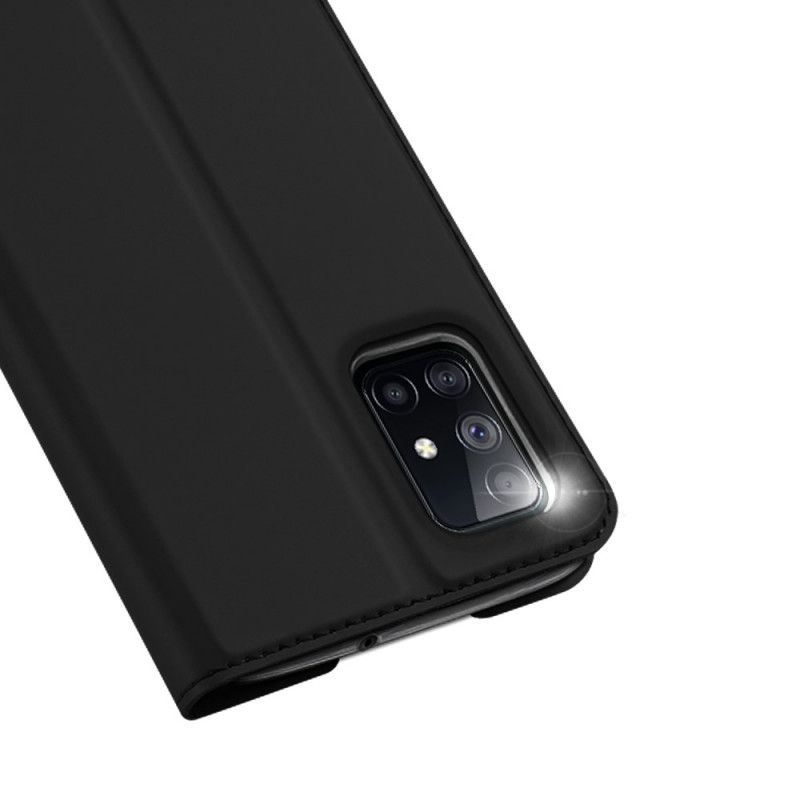 Flip Kotelot Samsung Galaxy M51 Ciemnoniebieski Czarny Skóra Pro Dux Ducis Etui Ochronne