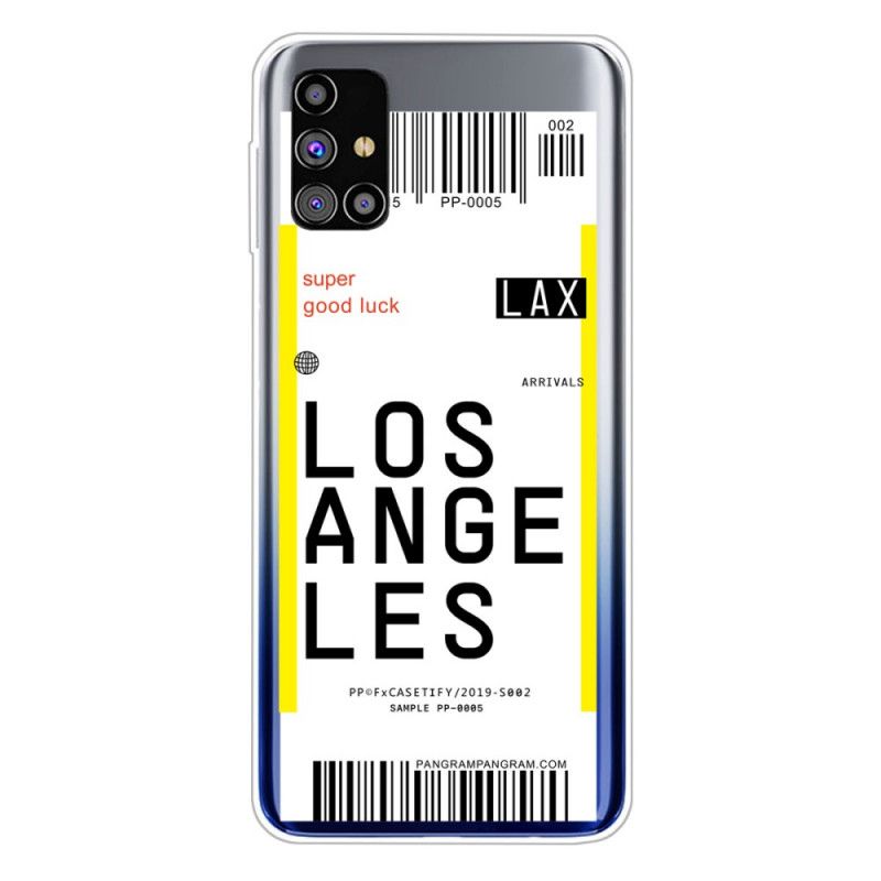 Futerały Samsung Galaxy M51 Etui na Telefon Karta Pokładowa Do Los Angeles
