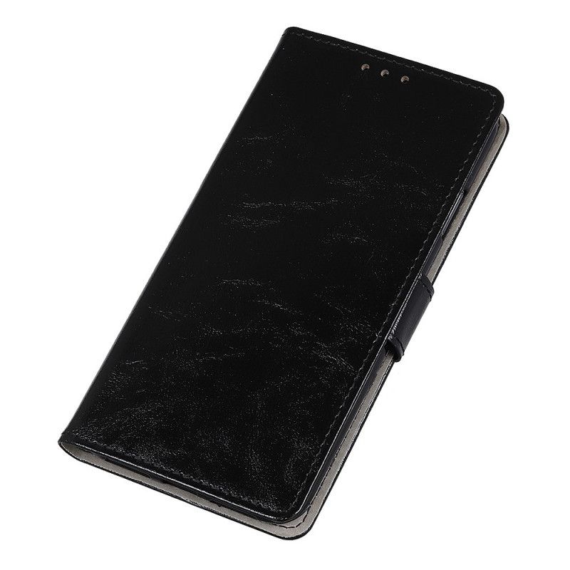 Pokrowce Huawei P40 Lite 5G Czarny Prosty Efekt Błyszczącej Skóry