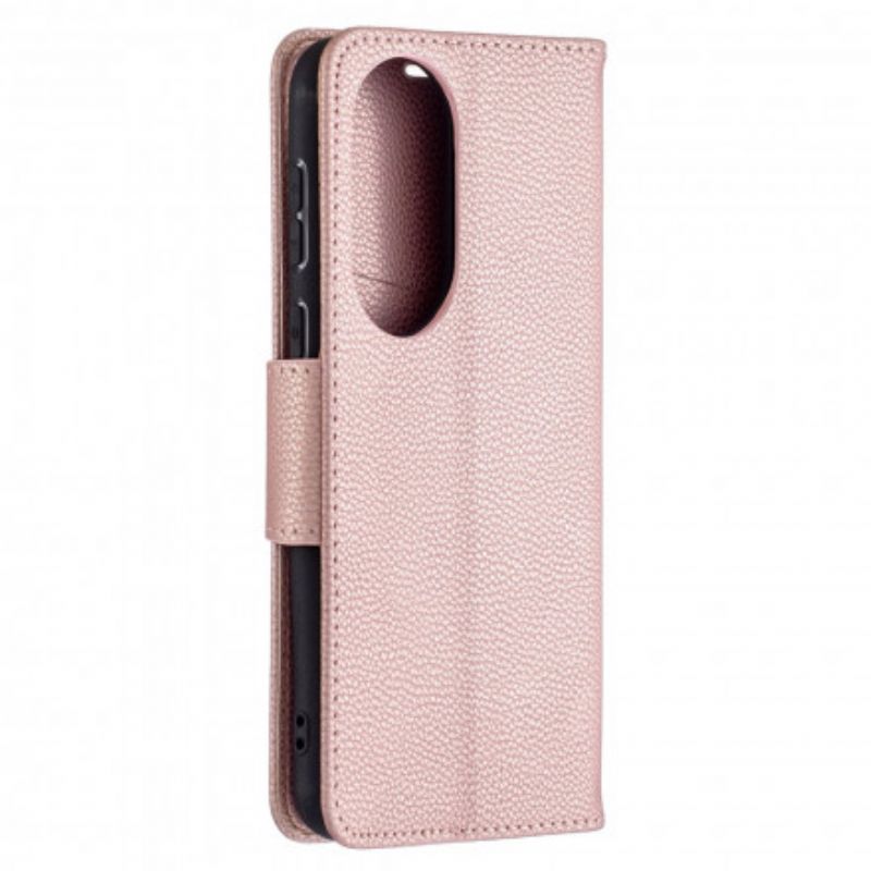 Etui Folio Do Huawei P50 Liczi Klapa Ukośna