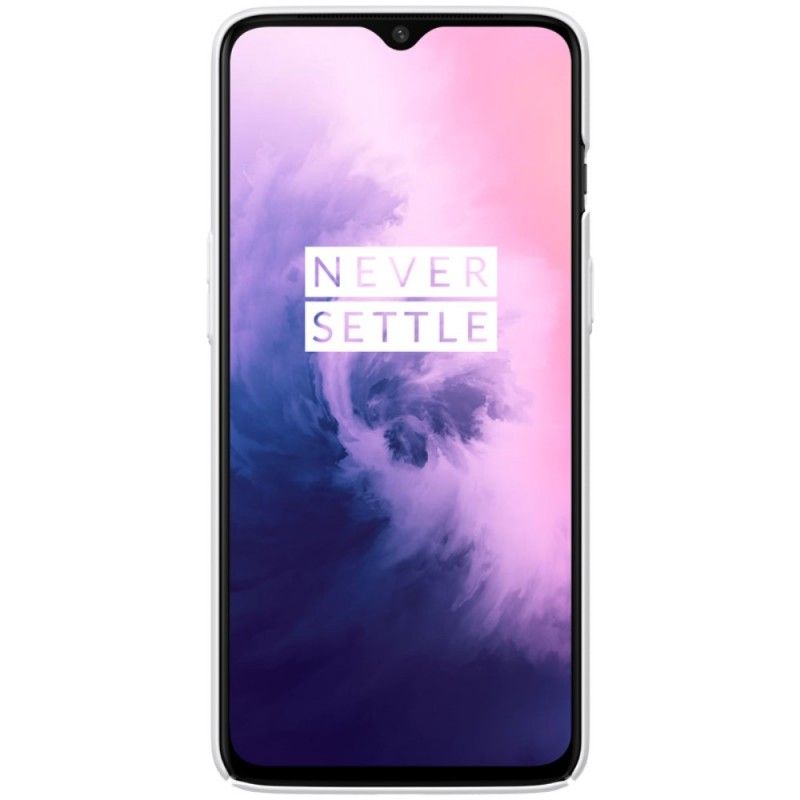 Etui OnePlus 7 Biały Czarny Sztywny Matowy Nillkin