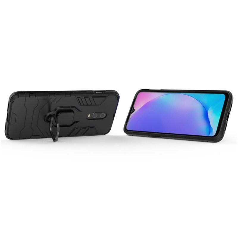 Etui OnePlus 7 Czerwony Czarny Pierścień Oporowy Etui Ochronne