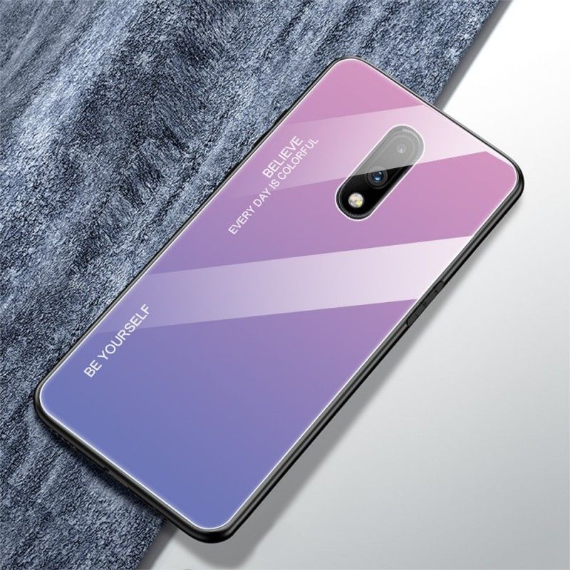 Etui OnePlus 7 Zielony Czerwony Kolor Ocynkowany