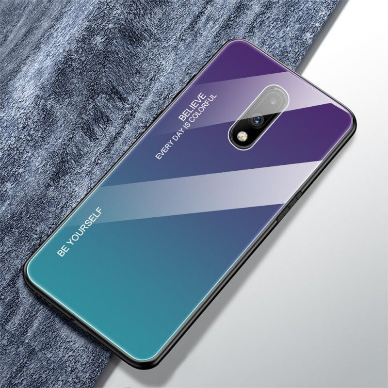 Etui OnePlus 7 Zielony Czerwony Kolor Ocynkowany