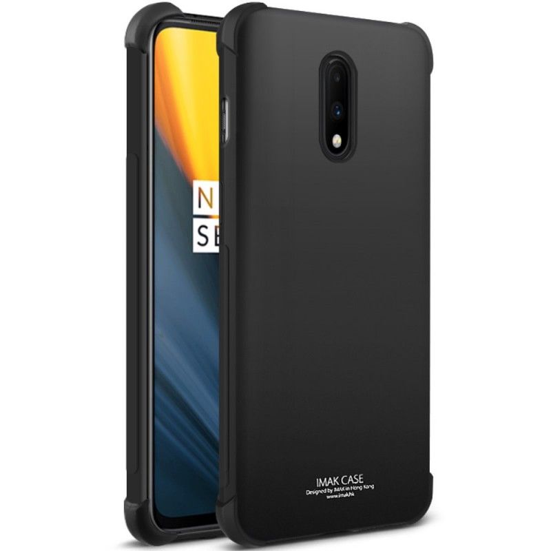 Futerały OnePlus 7 Szary Czarny Etui na Telefon Elastyczny Silikon Z Folią Ekranującą Imak