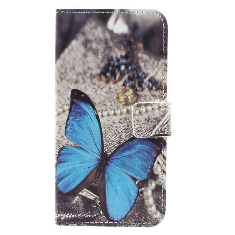 Etui Folio Samsung Galaxy A3 2017 Niebieski Motyl Etui Ochronne