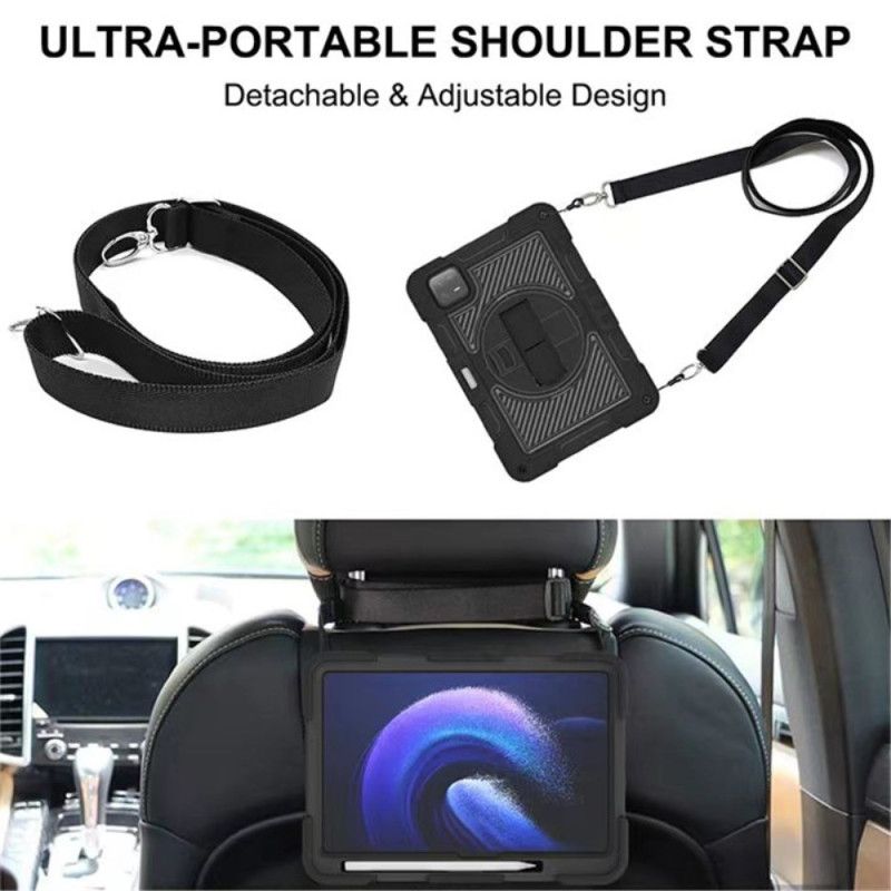 Etui Do Xiaomi Pad 6 Ultraodporny Z Paskiem Na Ramię