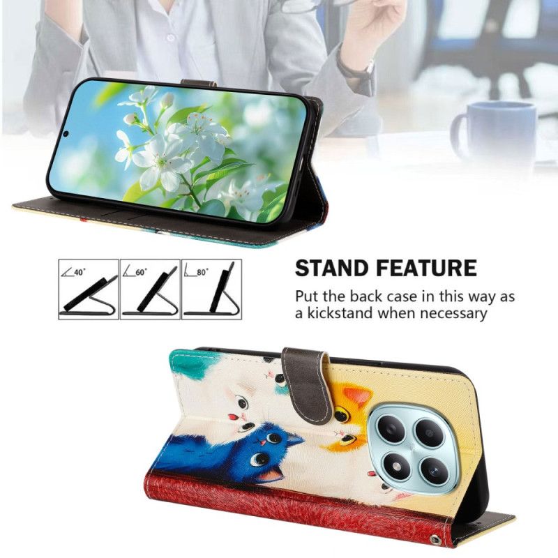 Etui Folio Do Xiaomi Redmi Note 15 5g Kolorowe Koty