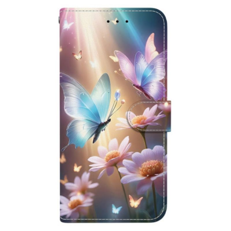 Etui Folio Do Xiaomi Redmi Note 15 5g Kwiatowy Motyl