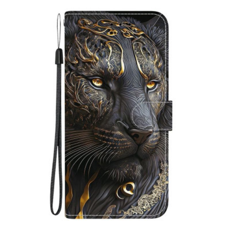 Etui Folio Do Xiaomi Redmi Note 15 5g Lew Złoty