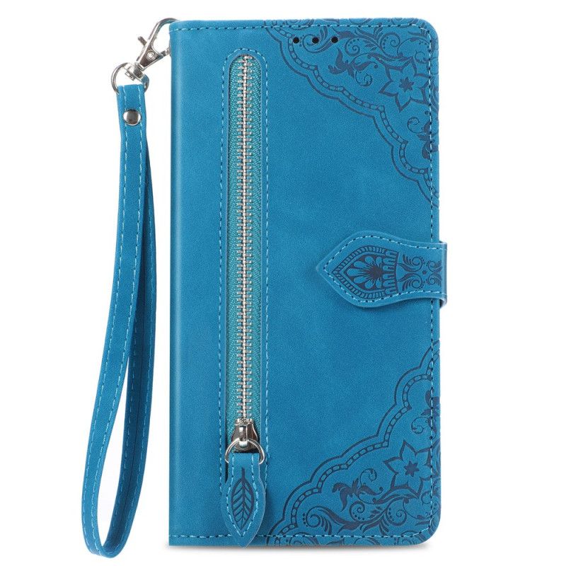Etui Folio Do Xiaomi Redmi Note 15 5g Pasek Z Koronki W Kwiaty