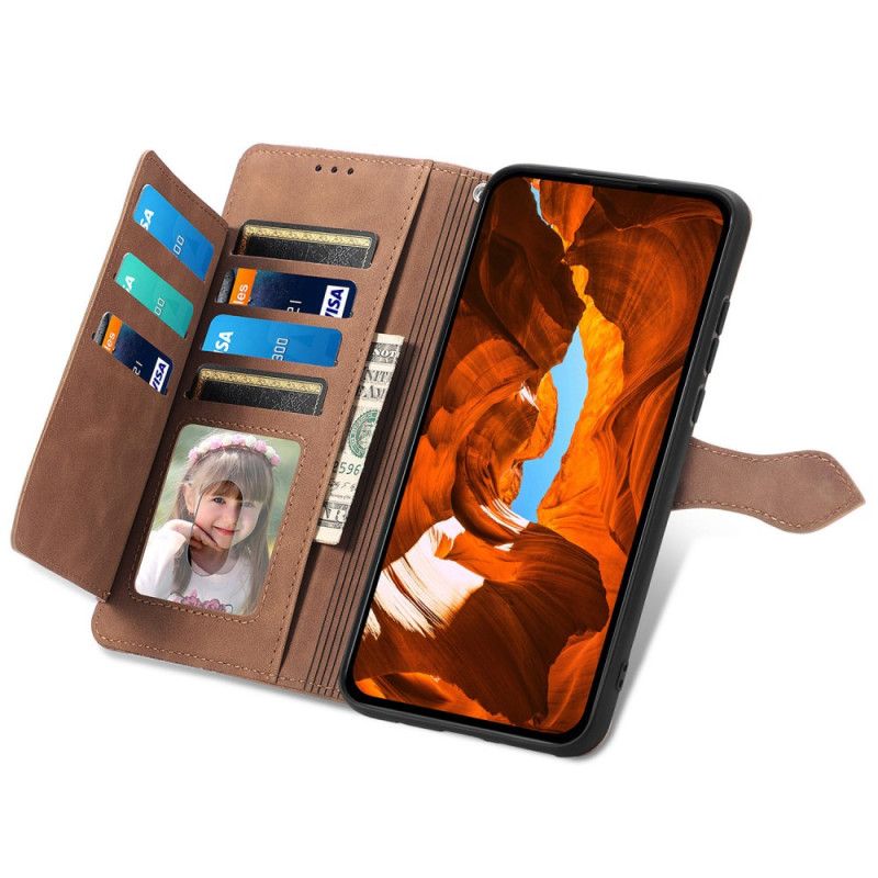 Etui Folio Do Xiaomi Redmi Note 15 5g Pasek Z Koronki W Kwiaty