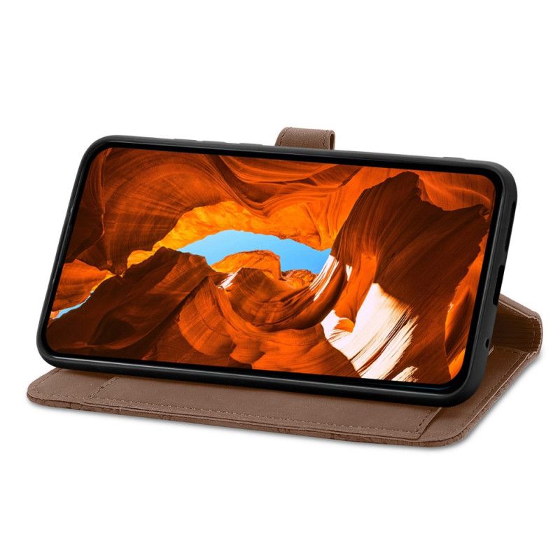 Etui Folio Do Xiaomi Redmi Note 15 5g Pasek Z Koronki W Kwiaty