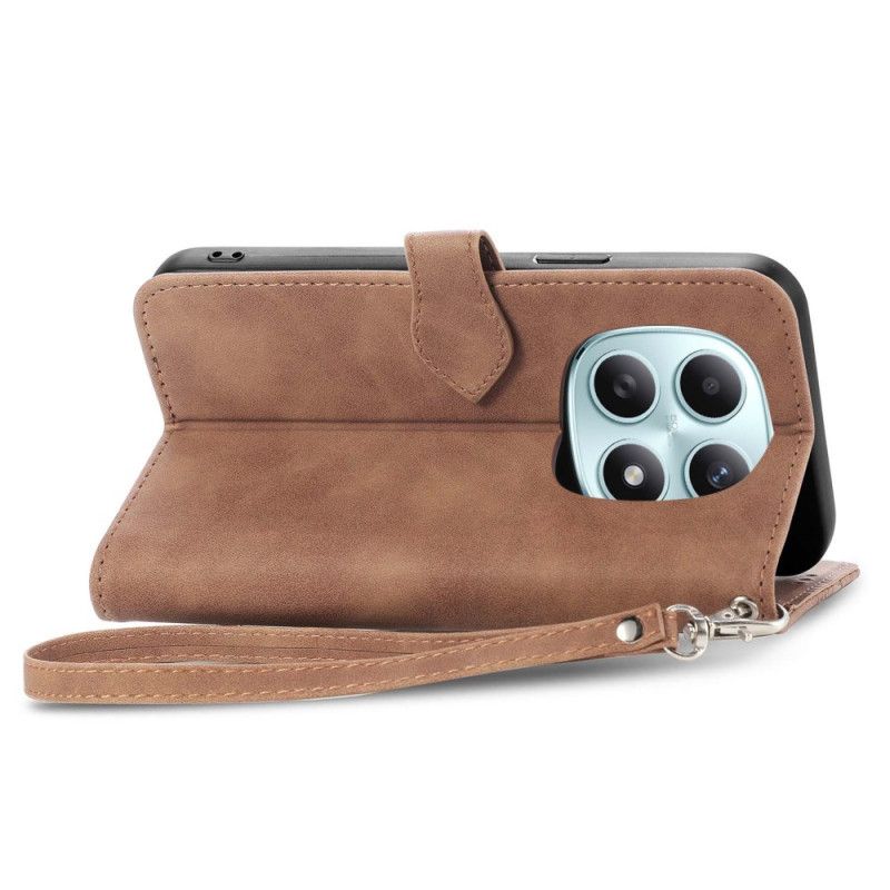 Etui Folio Do Xiaomi Redmi Note 15 5g Pasek Z Koronki W Kwiaty