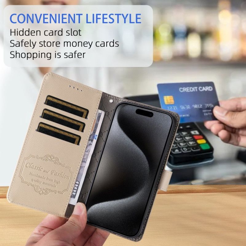 Etui Folio Xiaomi Redmi Note 15 5g Blokada Rfid I Pasek