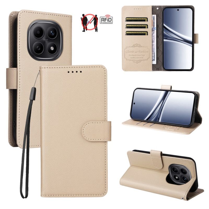 Etui Folio Xiaomi Redmi Note 15 5g Blokada Rfid I Pasek