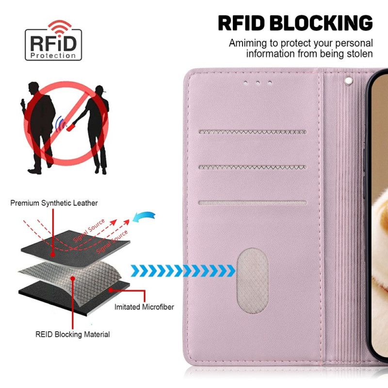 Etui Folio Xiaomi Redmi Note 15 5g Blokada Rfid I Wzór Kotka Etui Ochronne