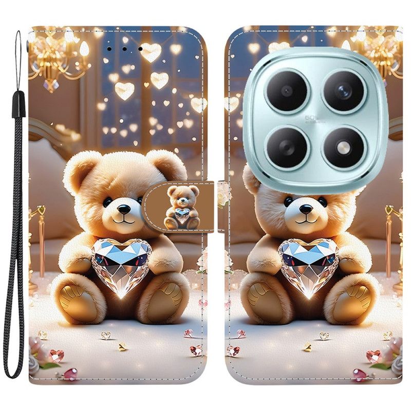 Etui Folio Xiaomi Redmi Note 15 5g Diamentowy Niedźwiedź Etui Ochronne