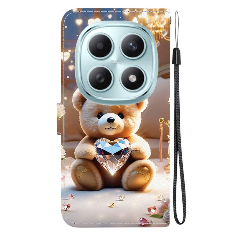 Etui Folio Xiaomi Redmi Note 15 5g Diamentowy Niedźwiedź Etui Ochronne